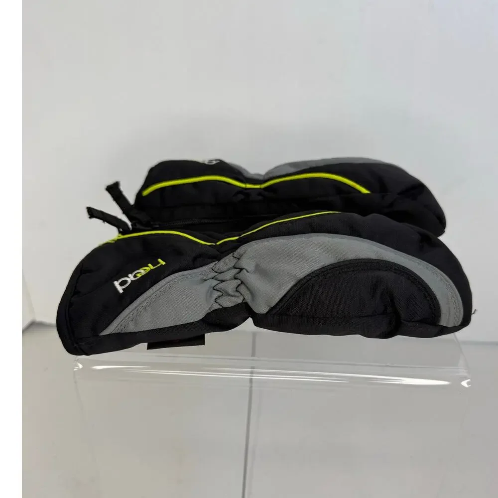 Head Jr. Ski Mittens in Black, Gray, and DayGlo. Size S